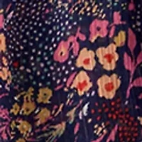 Women's Printed High-Neck Long Sleeve Ruffle Blouse