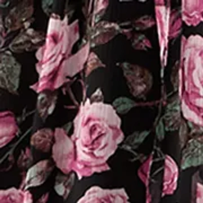 Women's V-Neck Poet Sleeve Ruffle Dress