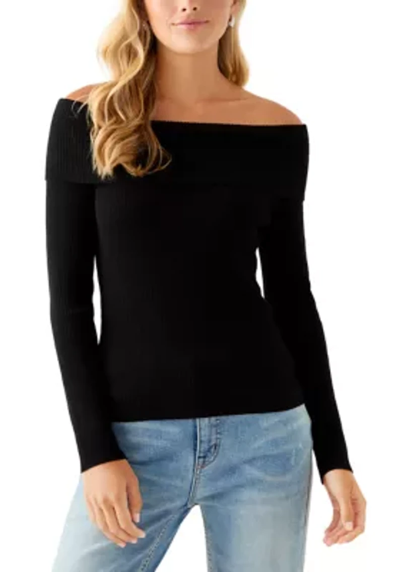 Women's Long Sleeve Off the Shoulder Top