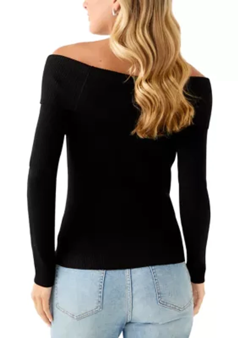 Women's Long Sleeve Off the Shoulder Top
