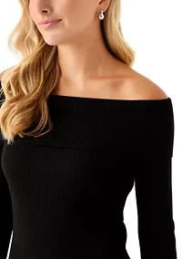 Women's Long Sleeve Off the Shoulder Top