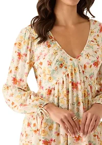 Women's Long Sleeve V-Neck Dress