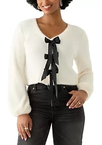 Women's Tie Front Bow Top