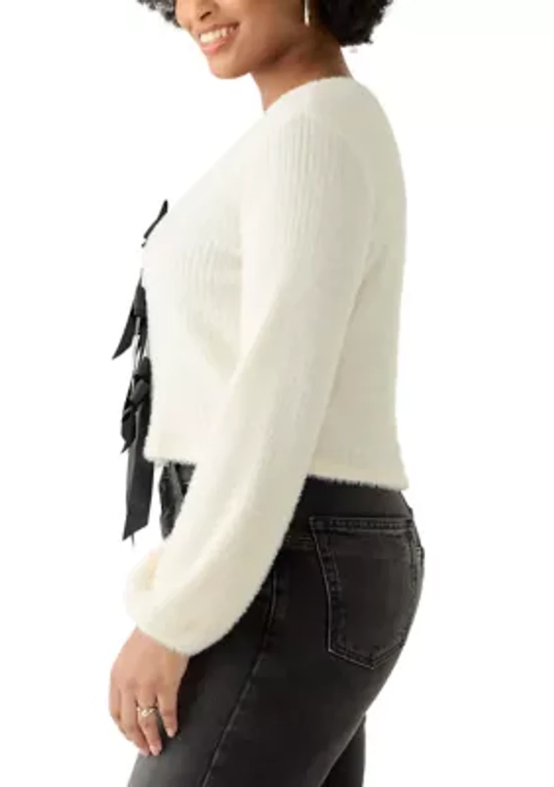 Women's Tie Front Bow Top