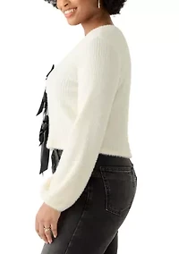 Women's Tie Front Bow Top