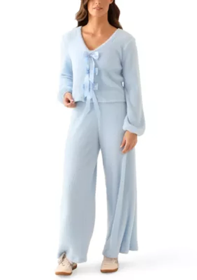 Women's Tie Front Bow Top