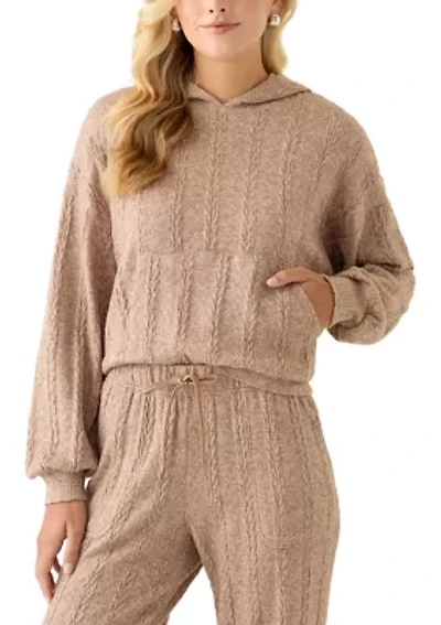 Women's Cable Knit Hoodie
