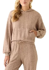 Women's Cable Knit Hoodie