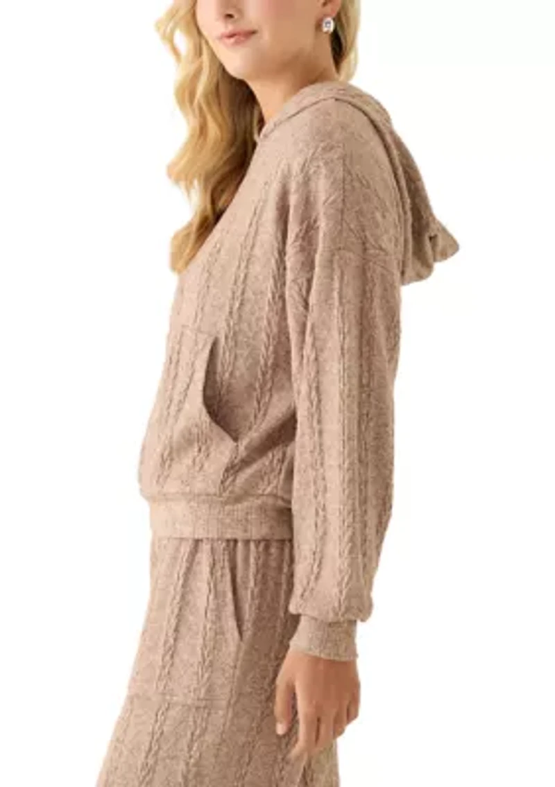 Women's Cable Knit Hoodie