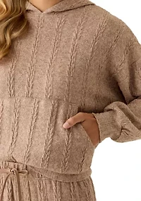 Women's Cable Knit Hoodie