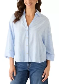 Women's Button Down Striped Shirt