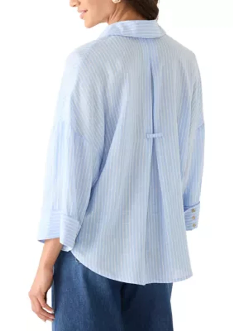 Women's Button Down Striped Shirt