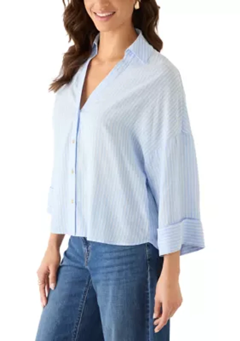 Women's Button Down Striped Shirt