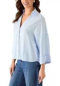 Women's Button Down Striped Shirt