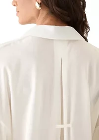 Women's Solid Button Down Shirt