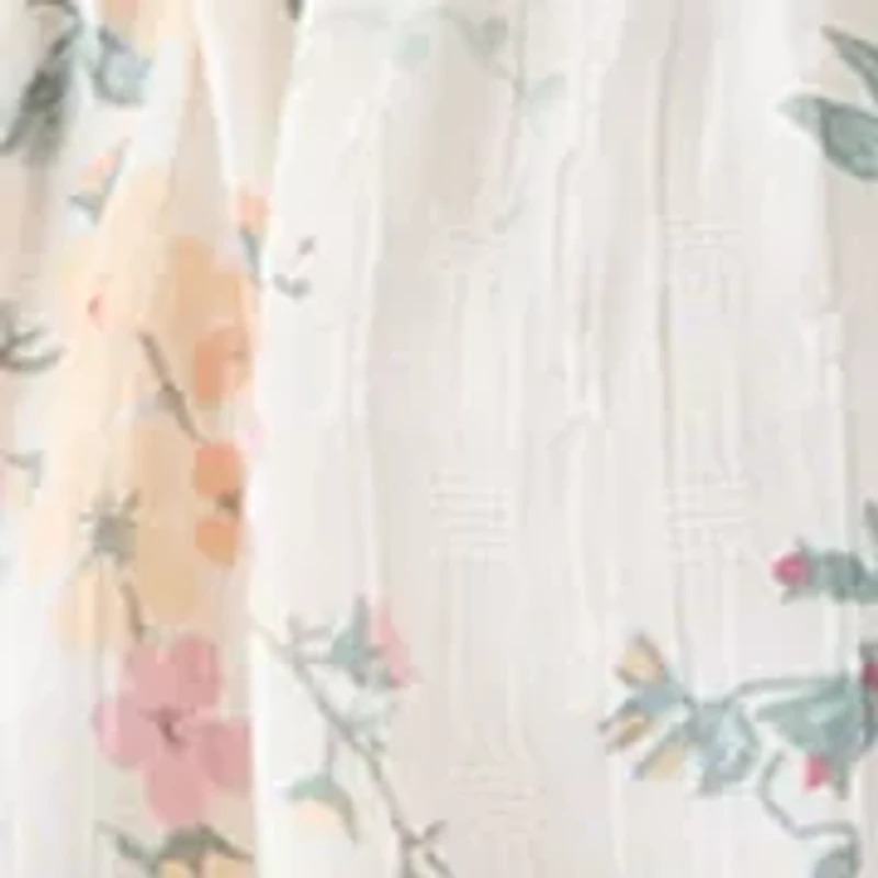 Women's Long Sleeve Tie Dobby Woven Top