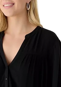 Women's Long Sleeve Peasant Top