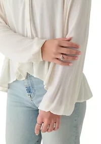 Women's Long Sleeve Peasant Top