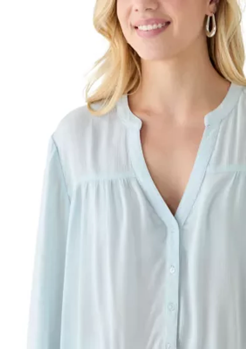 Women's Long Sleeve Peasant Top