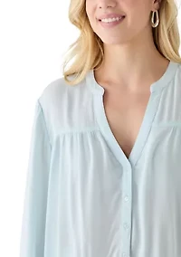Women's Long Sleeve Peasant Top