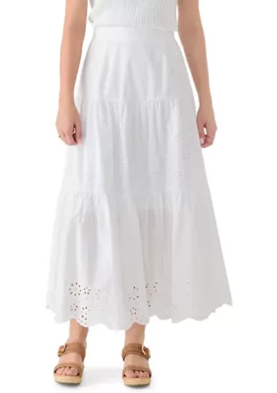 Women's Maxi Eyelet Skirt