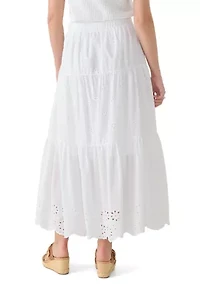Women's Maxi Eyelet Skirt