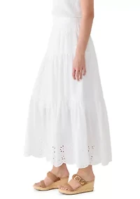 Women's Maxi Eyelet Skirt