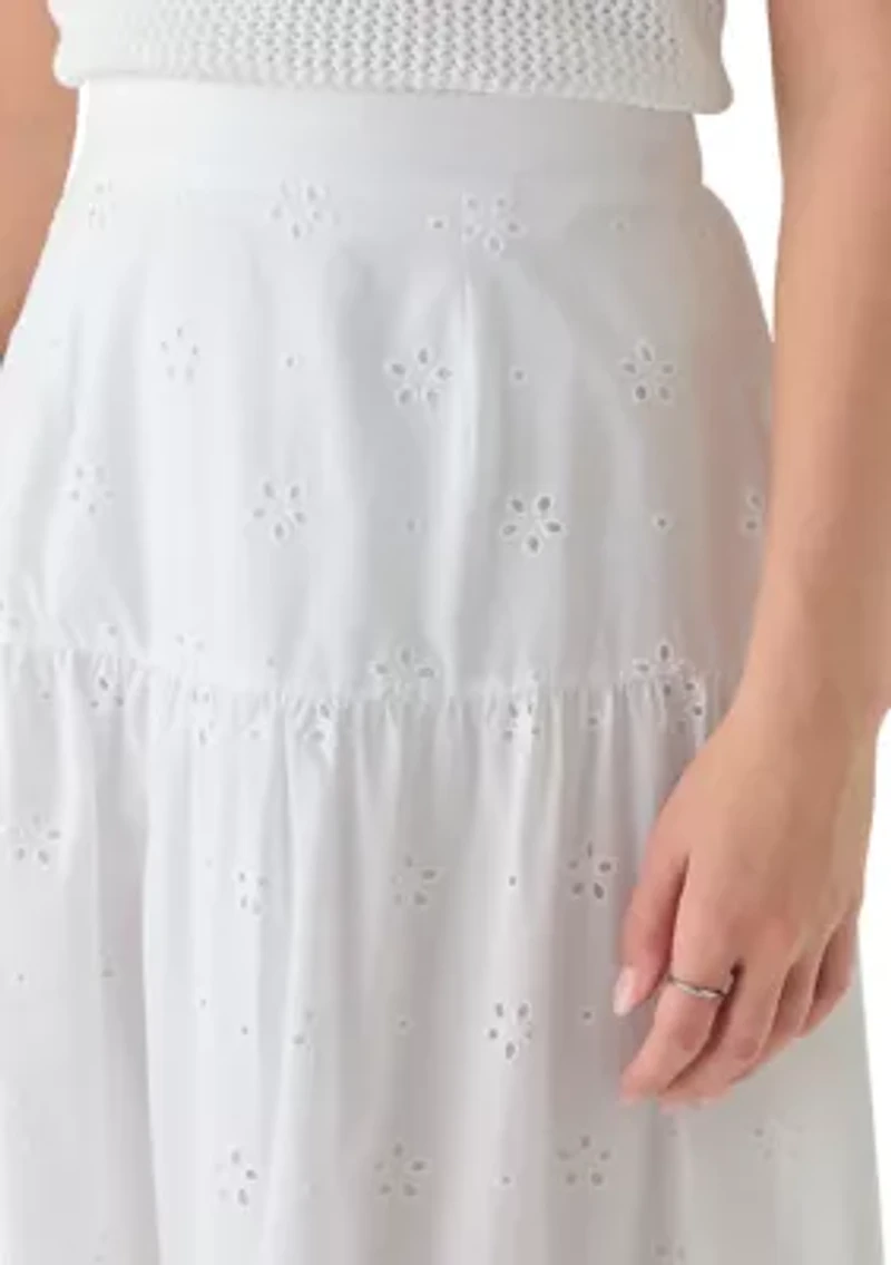 Women's Maxi Eyelet Skirt