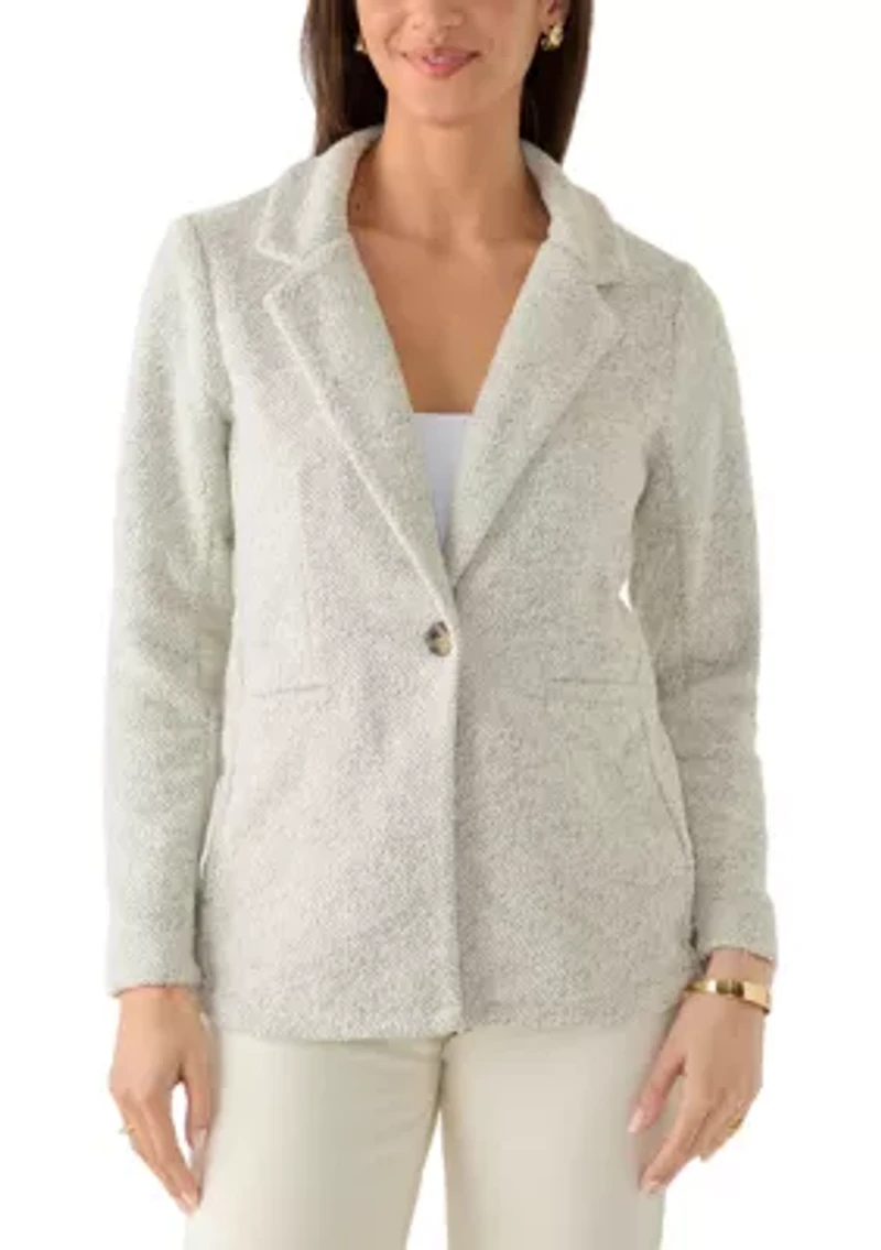 Women's Knit Button Front Blazer