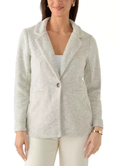 Women's Knit Button Front Blazer
