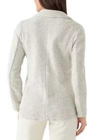 Women's Knit Button Front Blazer