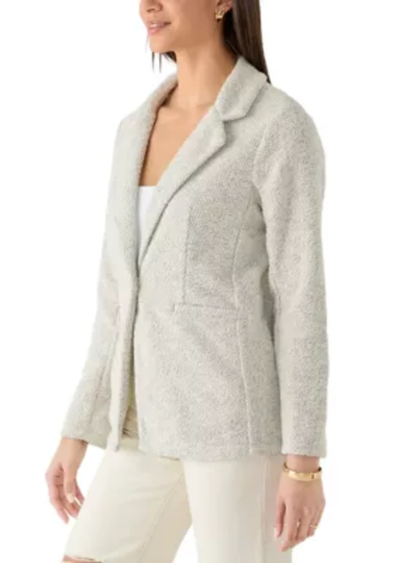 Women's Knit Button Front Blazer