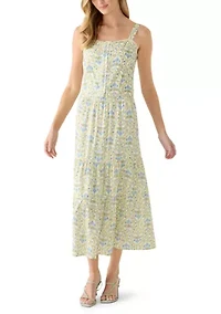 Women's Paisley Tiered Midi Skirt