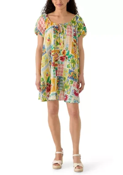 Women's Puff Sleeve Swing Dress