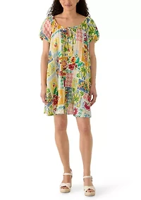 Women's Puff Sleeve Swing Dress