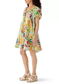 Women's Puff Sleeve Swing Dress