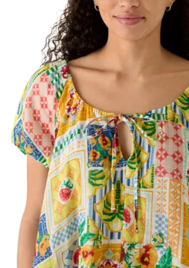 Women's Puff Sleeve Swing Dress