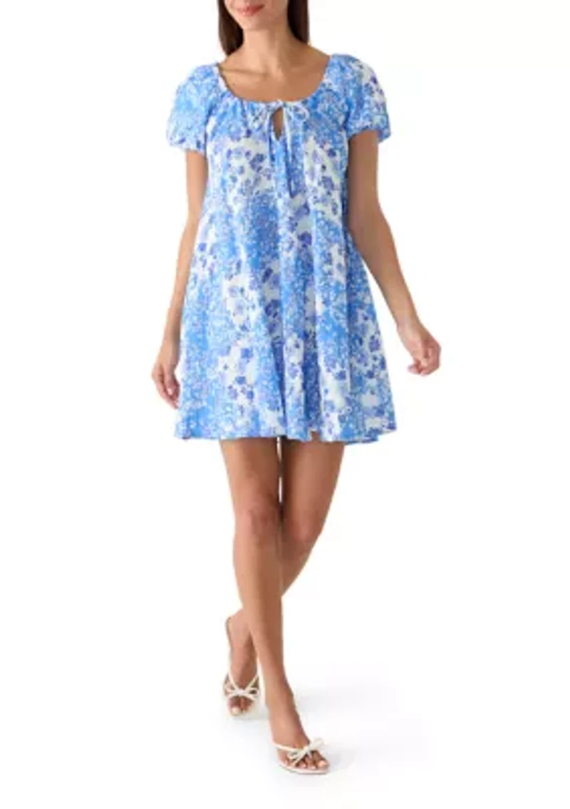 Women's Puff Sleeve Swing Dress
