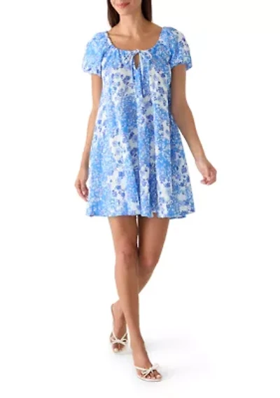 Women's Puff Sleeve Swing Dress