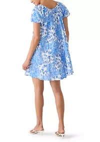Women's Puff Sleeve Swing Dress