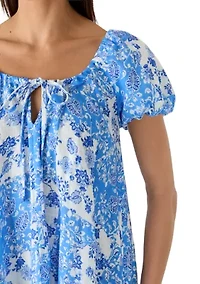 Women's Puff Sleeve Swing Dress