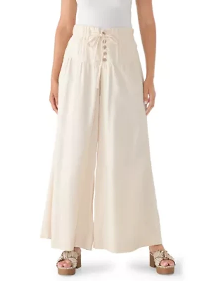 Women's Pintuck Front Button Pants