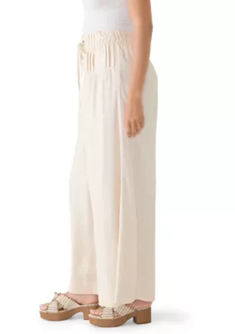 Women's Pintuck Front Button Pants