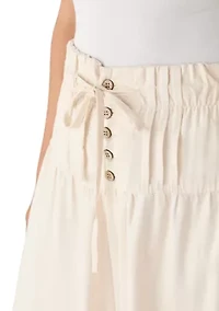 Women's Pintuck Front Button Pants