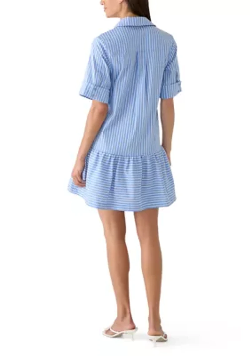 Women's Short Sleeve Poplin Shirtdress