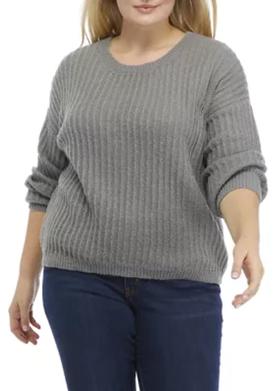 Plus Textured Bar Back Sweater