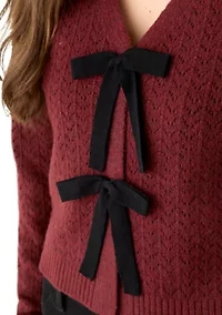 Women's Front Bow Tie Sweater