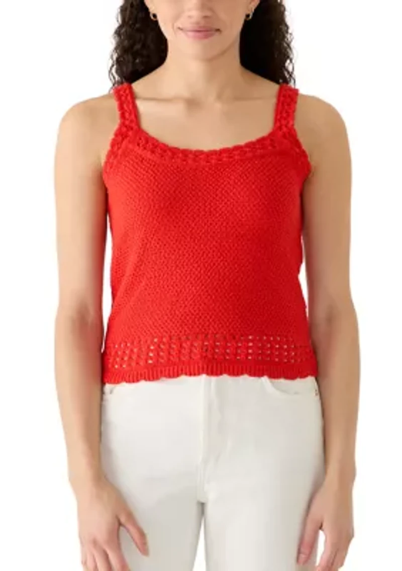 Women's Sleeveless Lace Line Tank Top