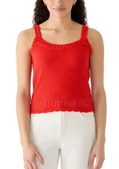 Women's Sleeveless Lace Line Tank Top