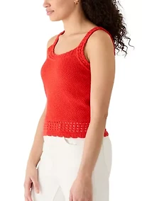Women's Sleeveless Lace Line Tank Top